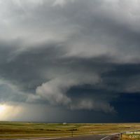2007 - August 22nd - 22:57Z - Layered mesocyclone and wall, looking NNW., Нанн