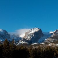 Hallett Peak and Glacier Basin, Rocky Mountain National Park, Colorado, Нанн