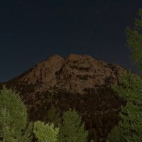 Mount Olympus in the Moonlight, Rocky Mountain National Park, Estes Park, Colorado, Нанн