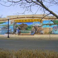 beautiful mural depiction of historic Edgewater, Эджуотер