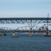 bridges of Thames River, New London/Groton, Connecticut, Нью-Лондон