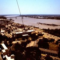 Blick auf den Mississippi in Baton Rouge, Lousiana, Батон-Руж