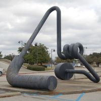 "Awakening", Curved Steel Abstract Sculpture, Southern University, Бейкер