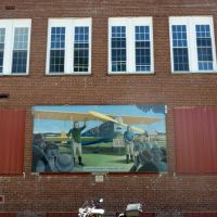 Mural of Charles Lindbergh., Хэйнесвилл