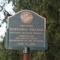 Entering Historic Hopedale Village, Боурн
