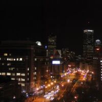 Looking towards Boston at night, from Warren Towers@BU, April 2004, Бруклин