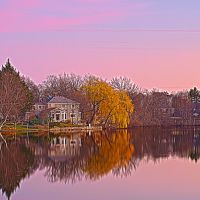 crystal lake sunset, Ньютон