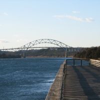 Sagamore Bridge from 	 Scusset Beach State Reservation, Сагамор