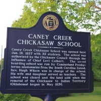 Caney Creek Chickasaw School Historic Marker, Коссут
