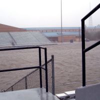 High School and Football field during storm, Паскагоула