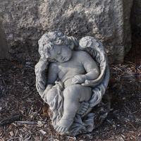 sleeping cherub, St Joseph Catholic Church, Westphalia, MO, Варсон Вудс