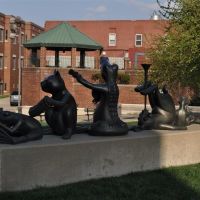 bronze bandstand animals, Boone County Courthouse, Columbia, MO, Колумбия