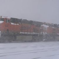 BNSF Murray Yard during blizzard of 2/1/2011, Норт-Канзас-Сити