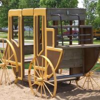 Stagecoach playground equipment,St.Joseph,MO, Сент-Джозеф