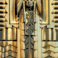 The big chief,native american carved in limestone,by Corrado Parducci, above the griswold st. entrance of the penobscot building, Детройт