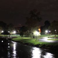 Riverside Park at Night, Depot Town, Ypsilanti, Michigan, Ипсиланти