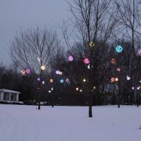 Holiday Lighting at Whispering Pines Pet Cemetery, Ypsilanti, Michigan, Ипсиланти
