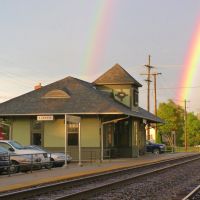 Lapeer GTW/Amtrak depot w/double rainbow, Монтроз