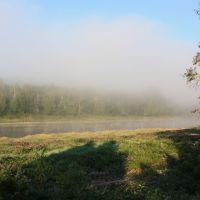 Misty morning on the Aroostook river, Левистон