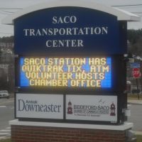 SACO MAINE TRANSPORTATION CENTER SIGN, Сако