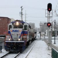 MARC GP-40 Pulls into Downtown Frederick, Фредерик