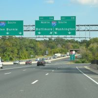 Exit for Interstate 95, Interstate 695, Southbound, Арбутус