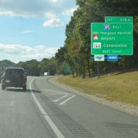 Approaching Exit 47B & A, Interstate 95, Southbound, Арбутус