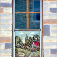 Painted Window Screen - Baltimore, Maryland - 1976 . . . Screen painting is a form of folk art found in certain neighborhoods of Baltimore. The first such screens appeared in 1913. The art form is now dying out, largely due to the gentrification of the ne, Балтимор