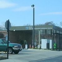 Entrance at National Geospatial Intelligence Agency, Bethesda, Maryland, USA, Брукмонт