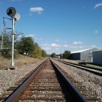 BNSF Railroad in Ralston (Omaha suburb) looking east, OCT.2011, Папиллион