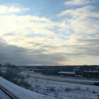 I-80 viewed from UNION PACIFIC Passenger Train in Omaha, Ралстон