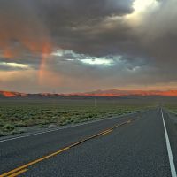 Rainbow, U.S. Route 50 looking toward Hickison Summit, Хавторн