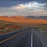 The grade to Hickison Summit, U.S. Route 50, Эврика