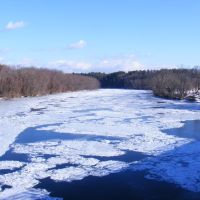 Ice choked Merrimack River., Конкорд