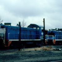 Boston and Maine Railroad EMD SW8 No. 806 and SW1 No. 1126 at Manchester, NH, Манчестер