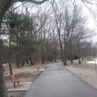 bike trail at Duck Pond area, Saddle River County Park, Риджвуд