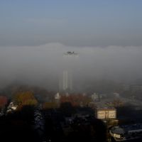 Island in the Foggy Morning, Fort Lee, NJ, Форт-Ли