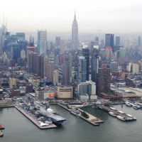 NYC from heli (Empire State Building in the middle), Хобокен