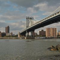View of New York from Manhattan Bridge - New York (NYC) - USA, Балдвин