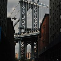Manhattan Bridge and Empire State - New York - NYC - USA, Блаувелт