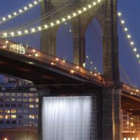Brooklyn Bridge during "Waterfalls" (detail) [419055c], Бруклин