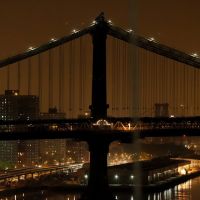 Manhattan Bridge, Midnight, Бруклин