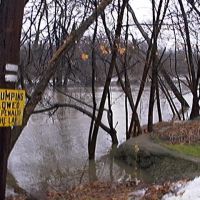 Hudson River Flood level, Cohoes, NY (Jan. 9, 1998), Грин-Айленд