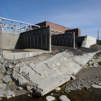 Collapsed wall at Binghamton-Johnson City sewage plant, Джонсон-Сити
