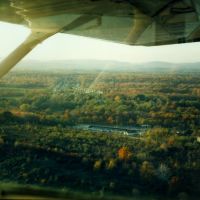 Turning Right Base for Runway 24 over Red Oaks Mill at Dutchess County Airport, Poughkeepsie, NY - 1986, Нью-Хакенсак
