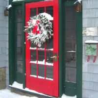 Christmas Eve, Our front Door, 2012. Merry Christmas., Саранак-Лейк