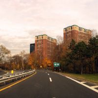Bronx River Parkway approaching routes 100 and 119, Уайт-Плайнс