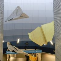 Giant paper airplane sculptures in the underground walkway between Concourses C and D.  in 2012, Брук-Парк