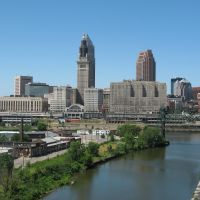 Cuyahoga River, Downtown Cleveland, Кливленд