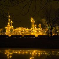 Sun Oil Refinery at Night, Орегон